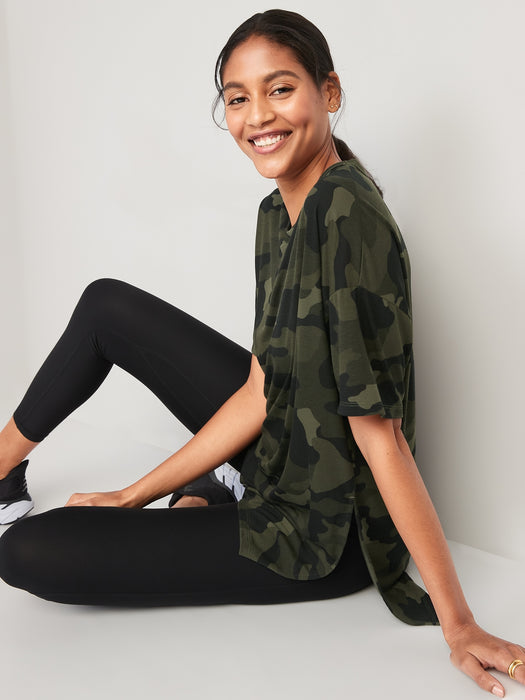 Oversized UltraLite All-Day Performance T-Shirt for Women - Green