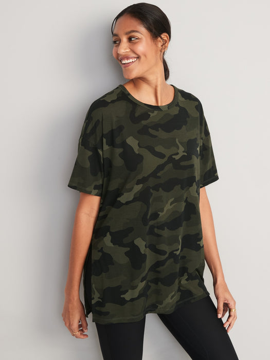 Oversized UltraLite All-Day Performance T-Shirt for Women - Green