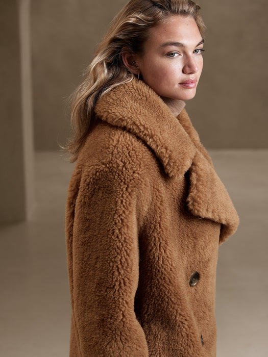 Sherpa Officer Coat - Camel