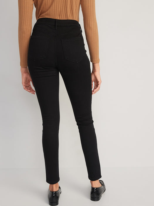 High-Waisted Rockstar Super-Skinny Built-In Warm Jeans for Women
