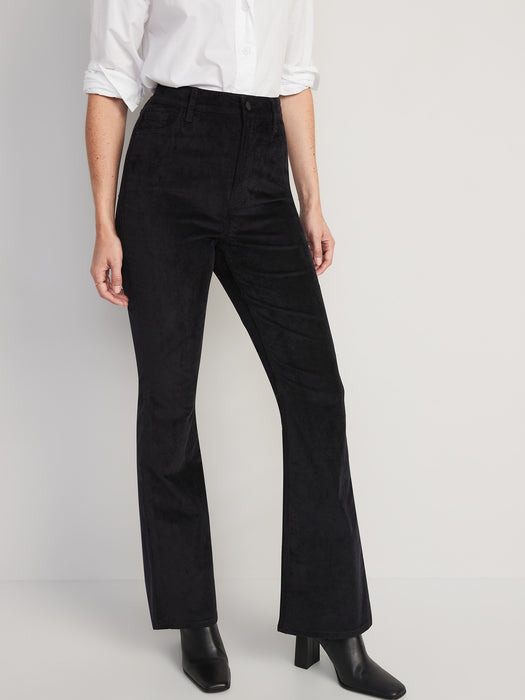 Higher High-Waisted Corduroy Flare Pants for Women