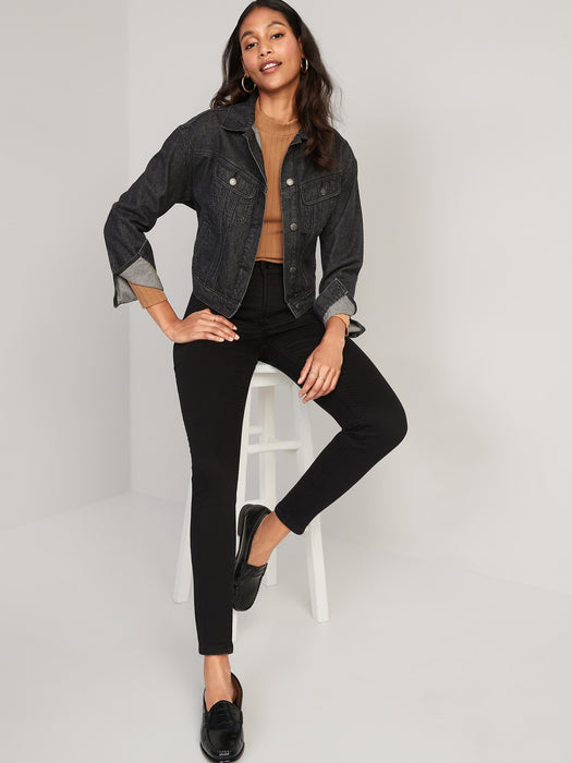 High-Waisted Rockstar Super-Skinny Built-In Warm Jeans for Women