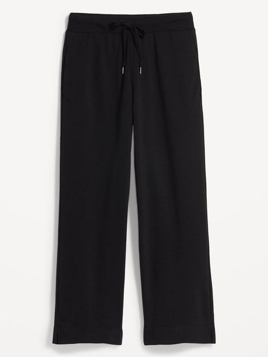 High-Waisted Cropped Straight Sweatpants for Women