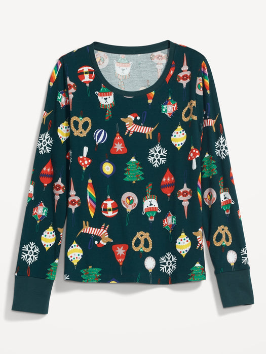 Printed Matching Pajama Top for Women