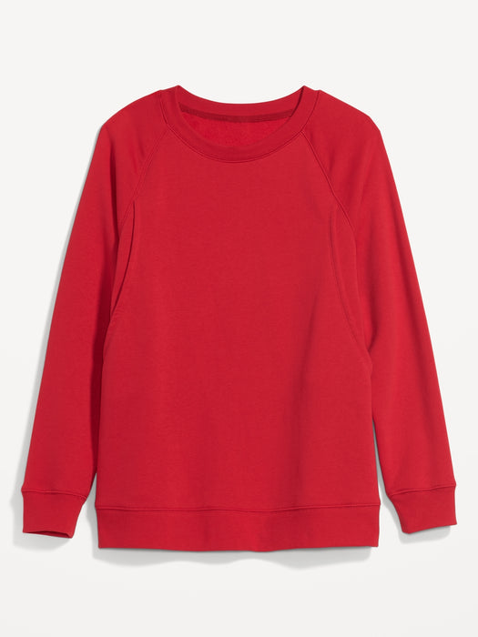 Maternity Vintage Nursing Sweatshirt - Red