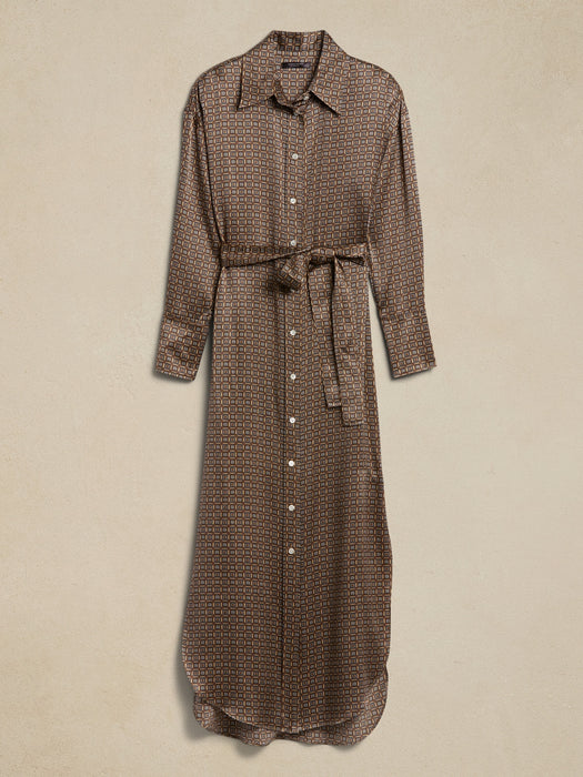 Muse Silk Maxi Shirtdress