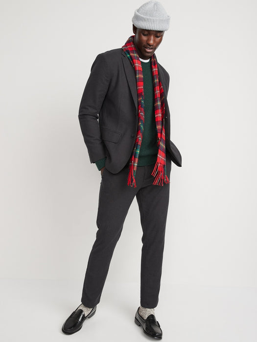 Patterned Built-In Flex Blazer for Men - Gray