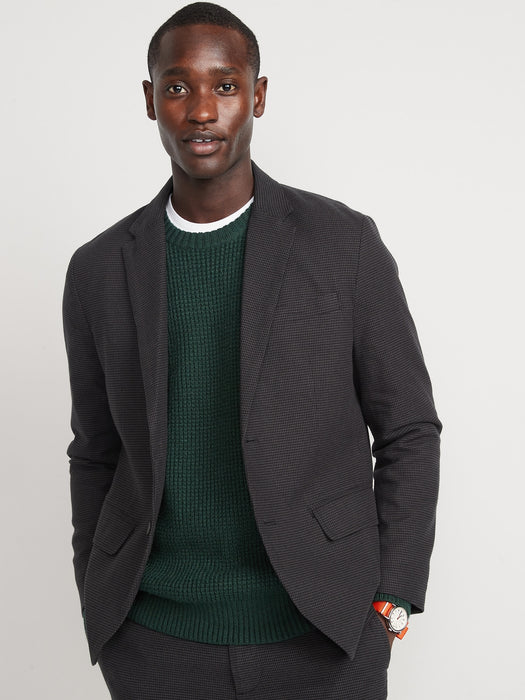 Patterned Built-In Flex Blazer for Men - Gray