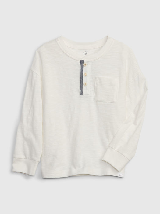 Toddler Henley Pocket T-Shirt - new off white