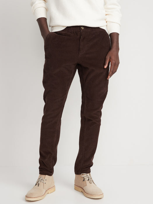 Slim Corduroy Pull-On OGC Chino Pants for Men - Brown