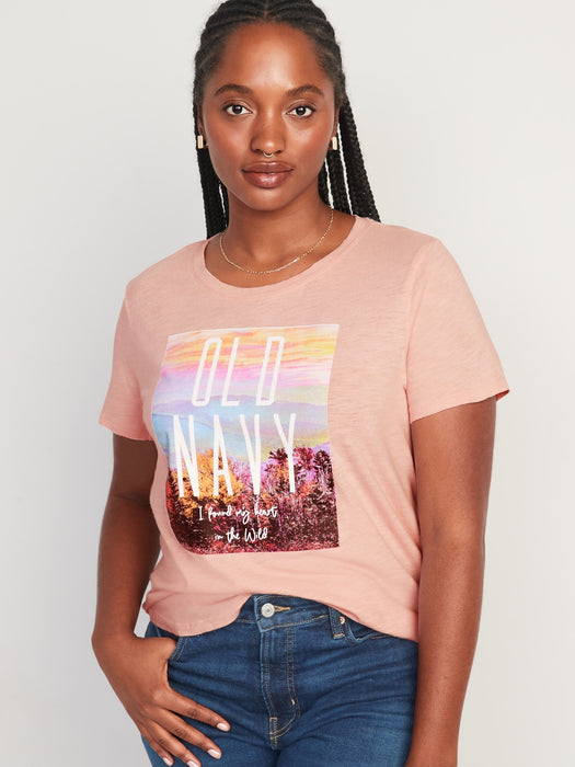 EveryWear Logo Graphic T-Shirt for Women - Pink