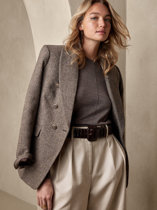 Amira Merino Dolman Sweater - Feather Taupe