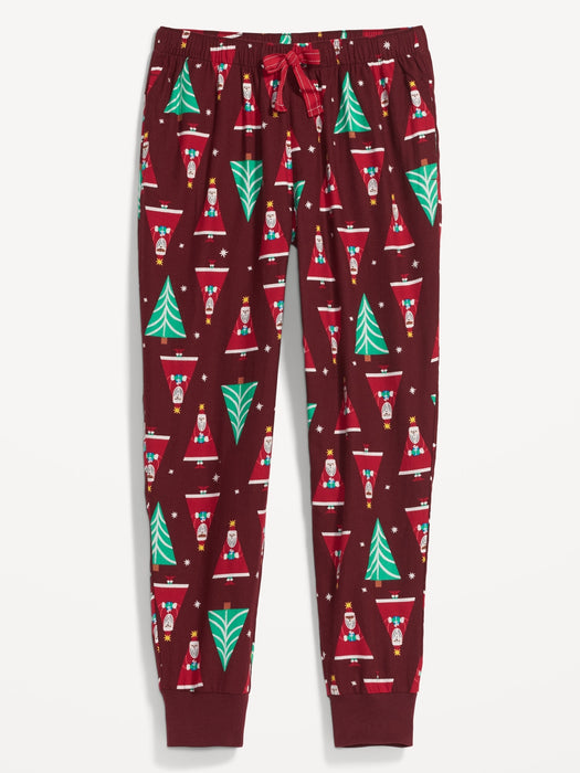 Printed Flannel Jogger Pajama Pants for Women