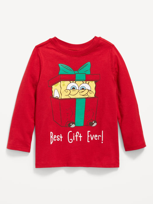 SpongeBob SquarePants™ Unisex Christmas-Graphic T-Shirt for Toddler