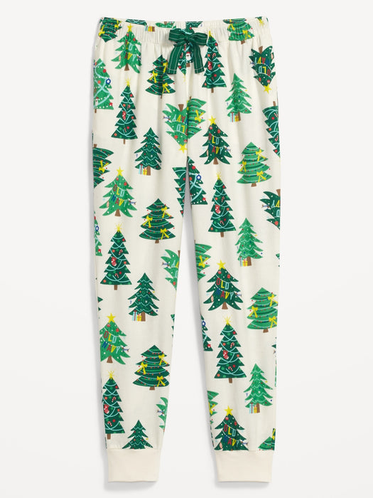 Printed Flannel Jogger Pajama Pants for Women - Multi