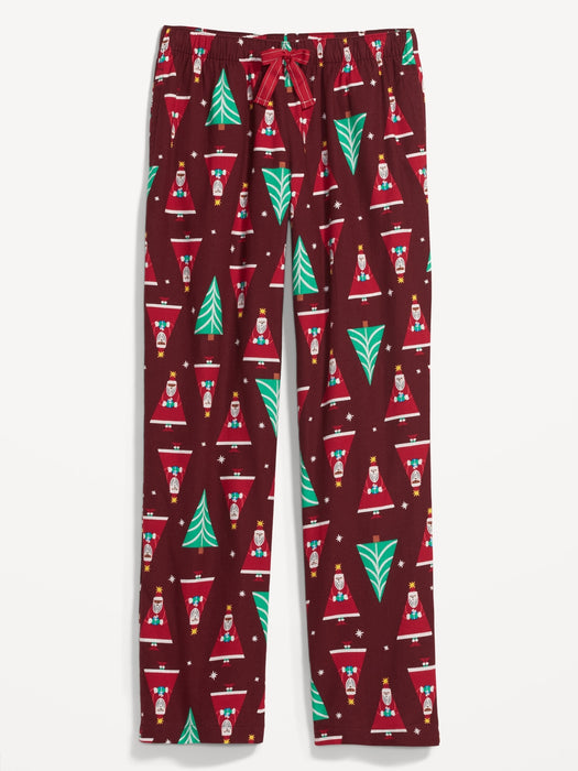 Printed Flannel Pajama Pants for Women - Red