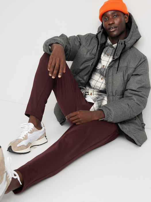 Frost-Free Water-Resistant Herringbone Puffer Jacket for Men