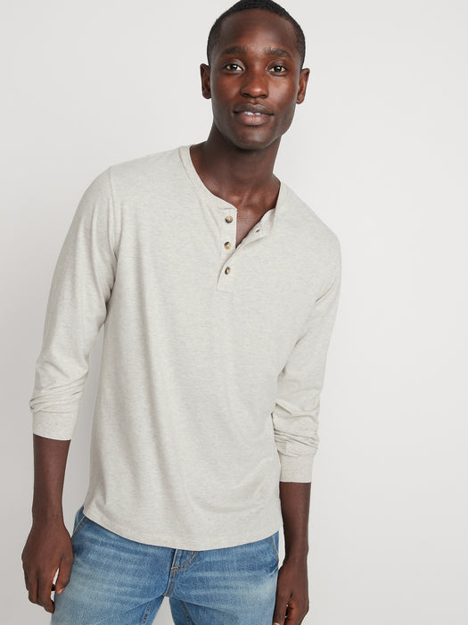 Rotation Long-Sleeve Henley T-Shirt for Men