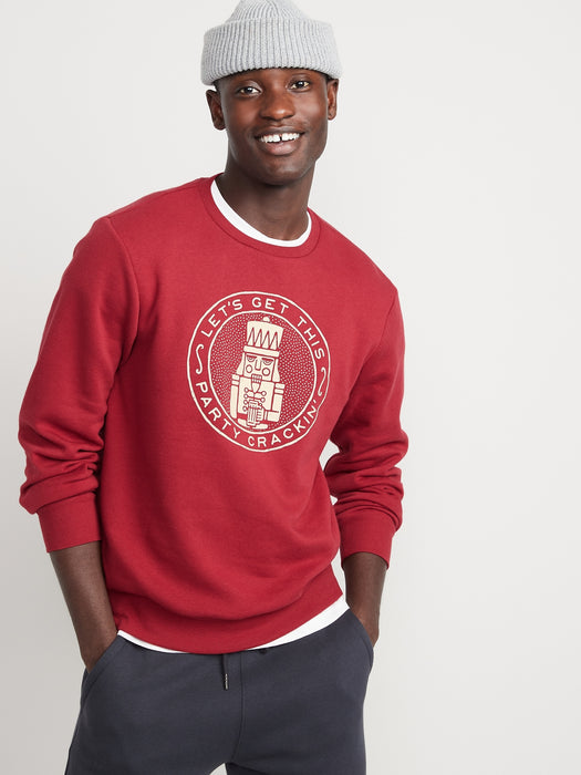 Holiday Graphic Crew-Neck Sweatshirt for Men