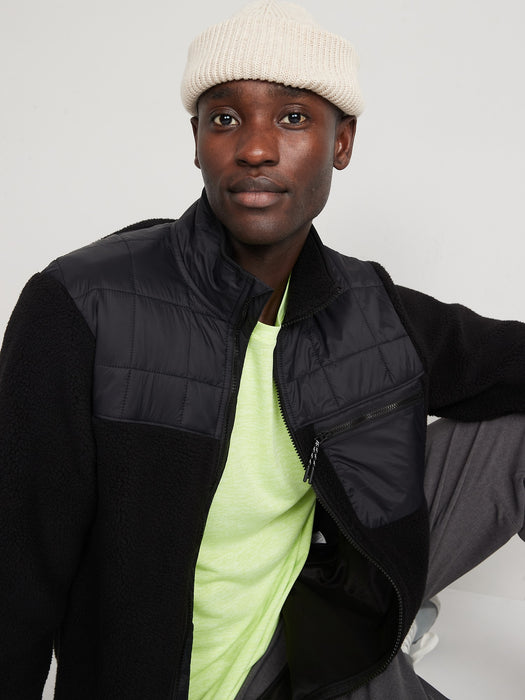 Cozy Sherpa Hybrid Zip Jacket for Men