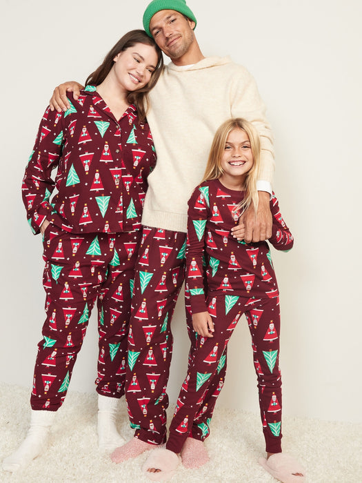 Printed Flannel Pajama Pants for Women - Red