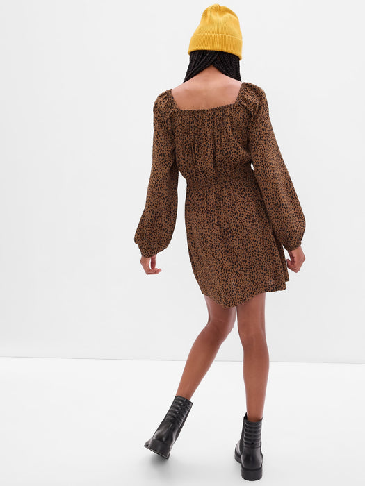 Teen LENZING&#153 ECOVERO&#153 Smocked Dress - animal print