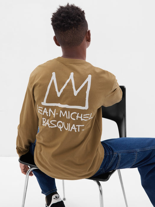 Jean-Michel Basquiat Teen Graphic T-Shirt - tan