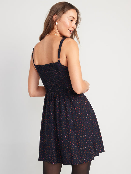 Fit & Flare Smocked Mini Cami Dress for Women