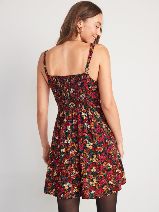 Fit & Flare Smocked Mini Cami Dress for Women GAP (International) Fit & Flare Smocked Mini Cami Dress for Women GAP (International)