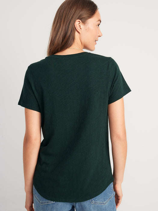 EveryWear Slub-Knit Holiday Graphic T-Shirt for Women