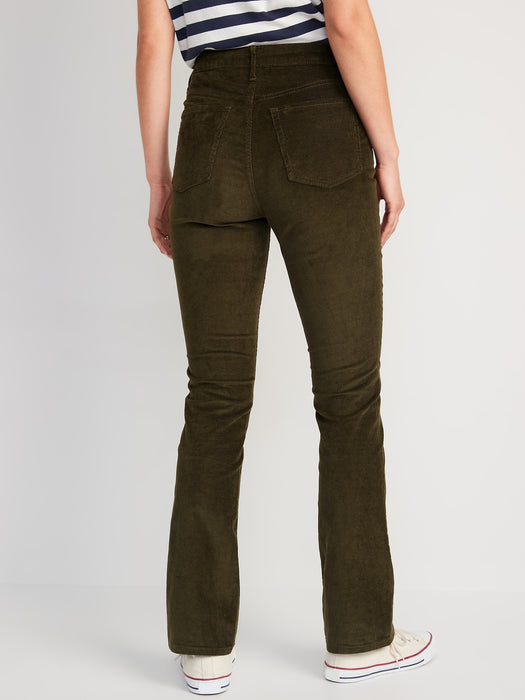 Extra High-Waisted Kicker Corduroy Boot-Cut Pants for Women