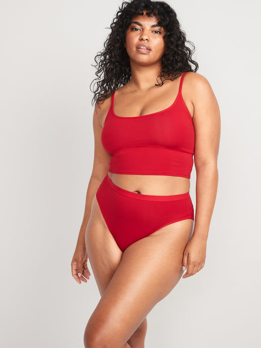 Supima® Cotton-Blend Cami Bralette Top for Women - Red