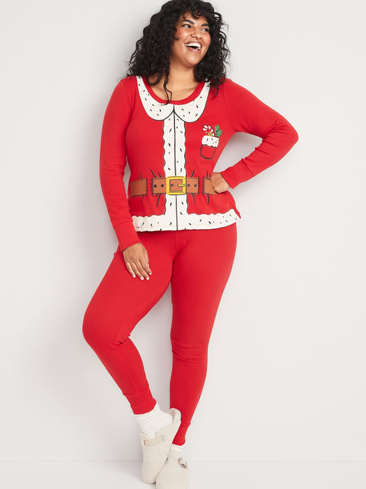 Matching Graphic Pajama Set for Women - Multi