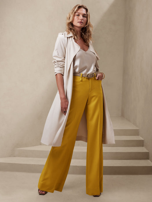 Petite Lido Wide-Leg Wool Pant