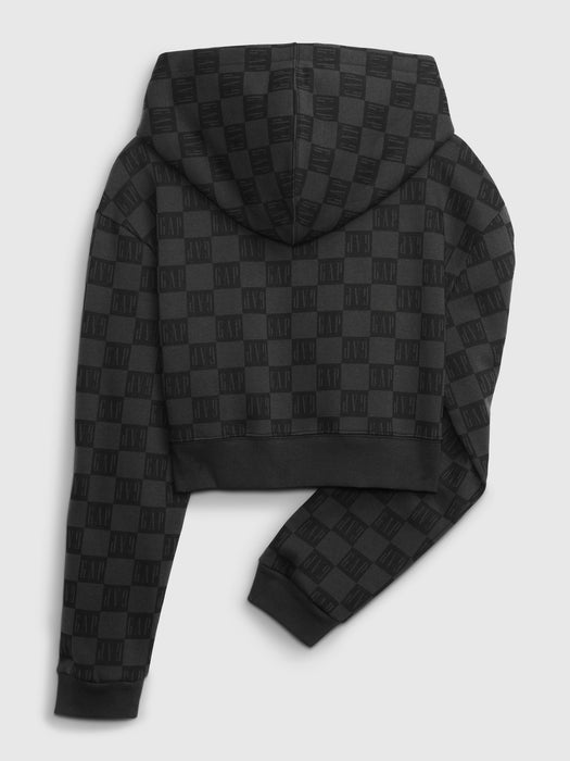 Teen Gap Logo Checkered Hoodie