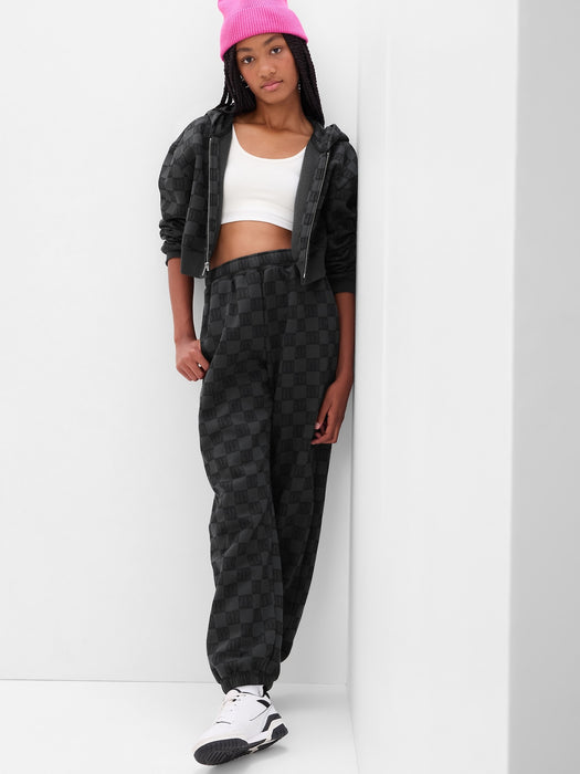 Teen Checkered Fleece Joggers