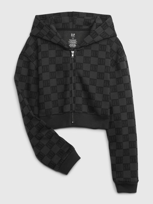 Teen Gap Logo Checkered Hoodie