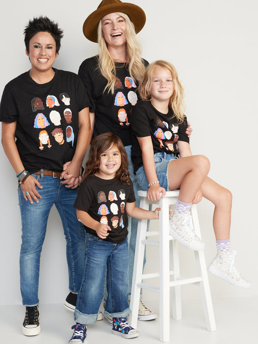 Project WE Matching Graphic T-Shirt for Toddler - Black