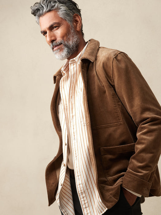 BR ARCHIVES Ticking Stripe Shirt - Gold