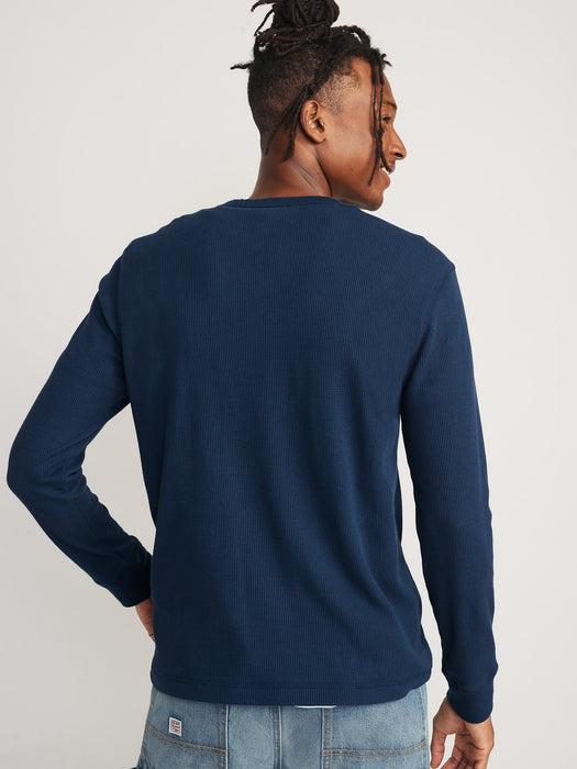 Graphic Thermal-Knit Long-Sleeve T-Shirt for Men