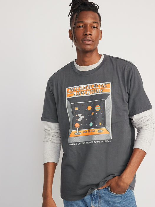 Soft-Washed Graphic T-Shirt for Men