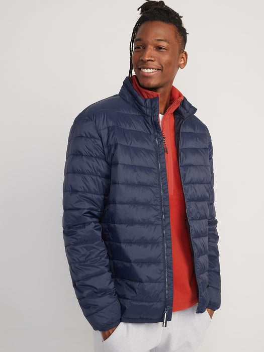Water-Resistant Lightweight Quilted Jacket for Men