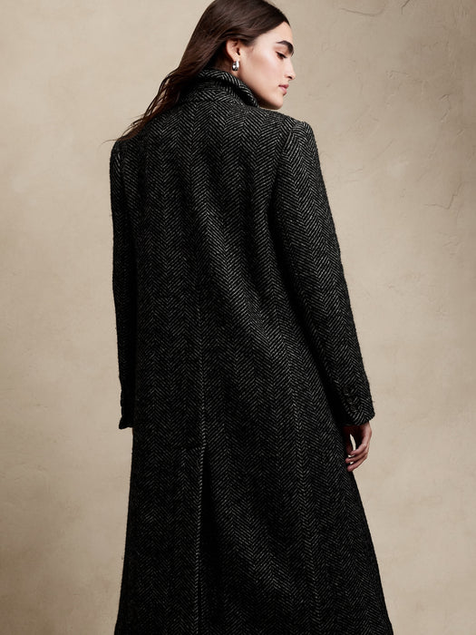 Cortazar Herringbone Coat - Gray Texture