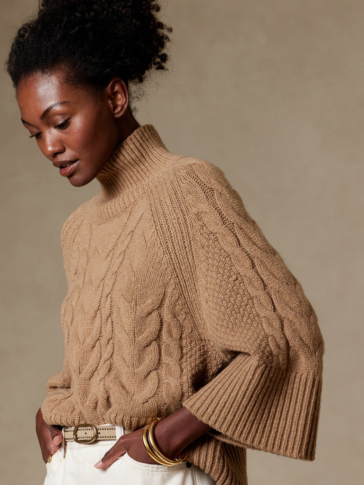 Cavo Flare-Sleeve Sweater - New Classic Camel