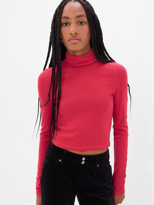 Teen LENZING&#153 Modal Cropped Turtleneck