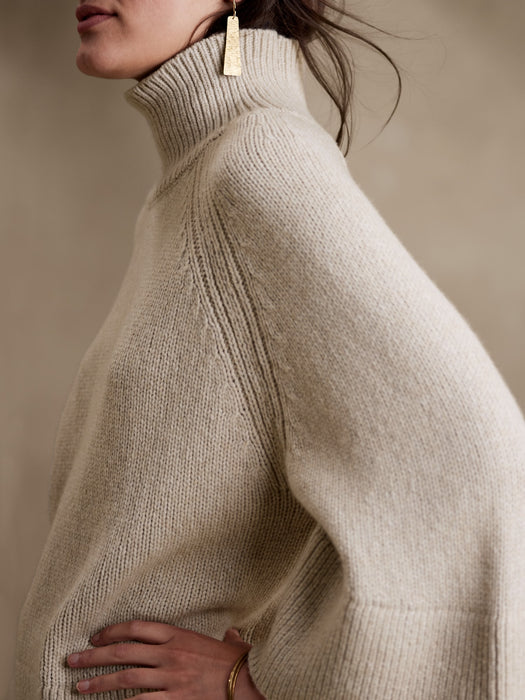 Firenze Flare-Sleeve Sweater - Heather Oatmeal