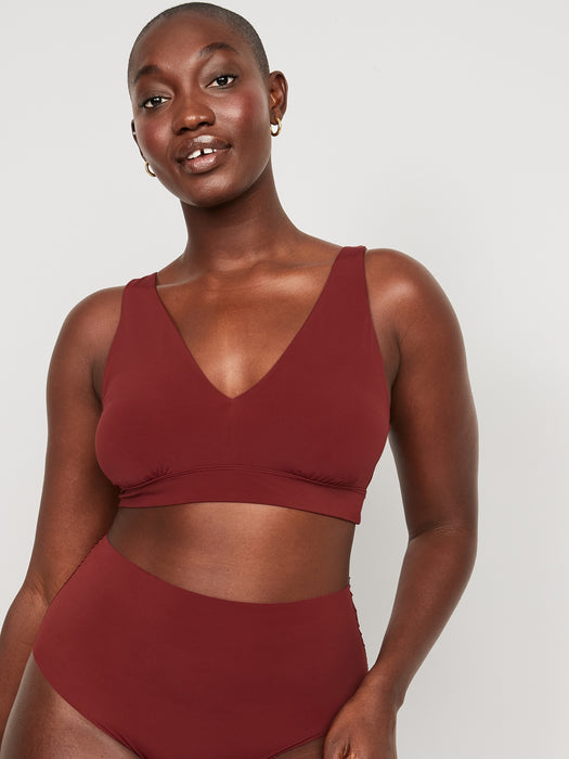 Soft-Knit V-Neck Bralette Top for Women