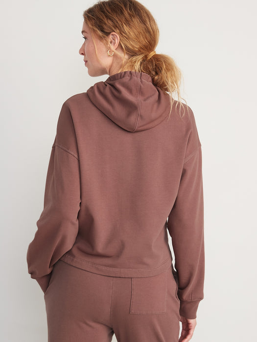 Snuggly Fleece Hoodie for Women - Brown