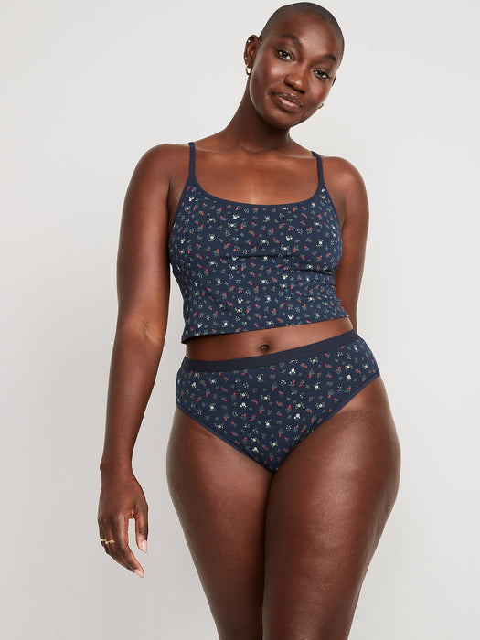 High-Rise Supima&#174 Cotton-Blend Bikini Underwear for Women