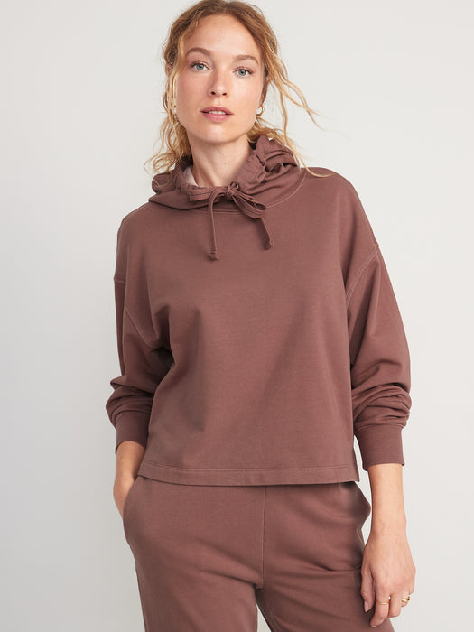 Snuggly Fleece Hoodie for Women - Brown